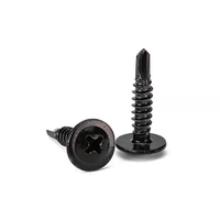 Vis autoperceuse à tête cylindrique DIN7504 en acier au carbone phosphate noir, à tête Phillips modifiée TEK pour tôles, M4.2 M5.5
