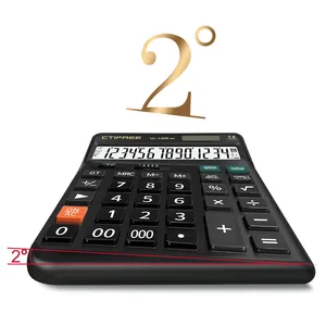 Ctifree Keypad layar besar kalkuladora catu daya ganda 14 digit elektronik Desktop kantor Tablet kalkulator siswa