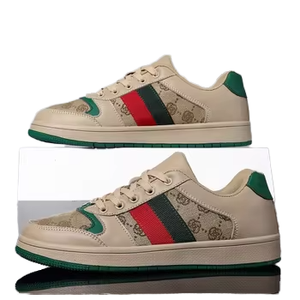 Chaussures rétro pour hommes de marque de luxe, baskets GG printemps, décontractées, respirantes, augmentant la taille, en cuir véritable, vente en gros - Product Image 2