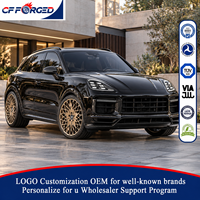 Offre Spéciale – Jantes en Alliage Forgé 2 Pièces Bronze Doré 21x10.5 22x10.5 22x11.5 à Profil Profond 5x130 pour Porsche Cayenne Turbo GT
