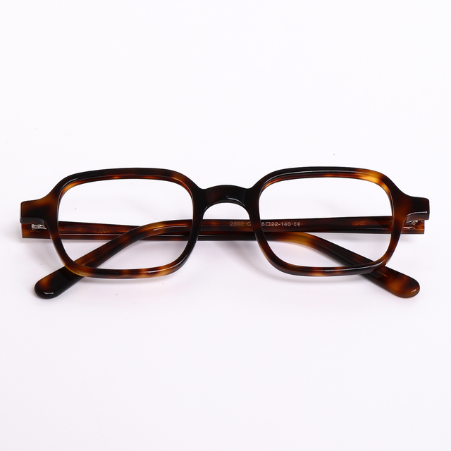 Lbashades 2502F Classic Small Rectangle Retro Designer Custom Logo Eyeglasses High Quality Acetate Optical Frames Women Men