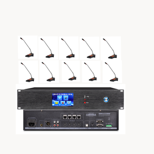 VD-605615 11PC Bộ RJ45/8 lõi kết nối chuyên nghiệp có dây hệ thống hội nghị Chủ Tịch Đại Biểu màn hình cảm ứng theo dõi + Video - Product Image 2