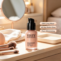 Fond de teint liquide VISTY pour femmes, soyeux, imperméable, illuminateur, correcteur, fond de teint, fourniture directe d'usine