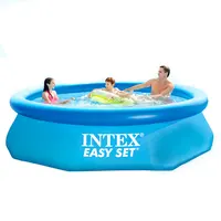 INTEX 8 feet 244*76cm 2419L kolay hızlı kurulum havuzu şişme üst halka yer üstü havuzu yaz aile yüzme su oyun havuzu