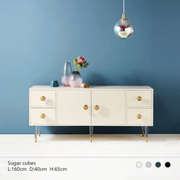 Armoire moderne en bois blanc à 5 tiroirs faite à la main, meuble de rangement pour salon et chambre à coucher, meuble TV pour appartement et salle à manger