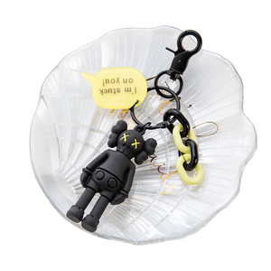 Lilangda Porte-clés en silicone avec mousqueton, motif dessin animé, design pour homme, pendentif pour clés de voiture, breloque de sac, dragonne de téléphone tendance, durable - Product Image 1