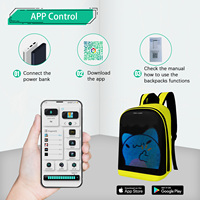 CRELANDER su geçirmez akıllı Led ekran sırt çantası hafif kablosuz APP kontrol açık LED çanta paketi Mochila erkekler kadınlar