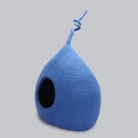 Produit le plus vendu Maison de chat en feutre Grotte de chat feutrée Lit confortable et chaud pour animaux de compagnie fabriqué avec de la laine mérinos écologique de Nouvelle-Zélande personnalisable