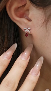 Boucles d'oreilles clous en or massif 18 carats Xinfly avec nœuds en diamant naturel, petites boucles d'oreilles nœuds en diamant, cadeau, en stock, bijoux fins - Product Image 4
