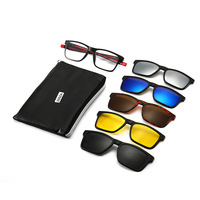 Barcur-nouveau modèle TR 90 avec 5 lentilles polarisées, à CLIP, lunettes de sport, vente en gros