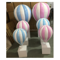 Ballon d'air chaud en fibre de verre, 1 pièce, décoration colorée, pour fenêtre au sol, sculpture d'ouverture, pour mariage
