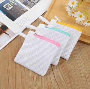 Bolsa de lavandería de poliéster al por mayor, pequeña bolsa de lavandería multifunción, bolsa de lavado de ropa de malla cuadrada - Product Image 3