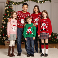 Nouveauté Hongbo : Pulls de Noël Assortis pour la Famille – Tenues OEM Maman, Papa et Moi en Coton Doux – Costumes de Noël pour la Famille