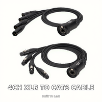 Adaptador de Red DMX Extensor de 4 Canales XLR de 3 Pines a Ethercon Cat6 RJ45 para Uso Profesional de Audio y Computadora