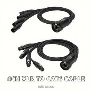 <span class=keywords><strong>4</strong></span>-kanaals 3-pins XLR naar Ethercon Cat6 RJ45 netwerkadapter DMX extender voor professioneel audio- en computergebruik - Product Image 2