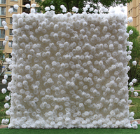 E047 8ft X 8ft 3d Roll Up Grote Roze Roos Bloem Muur Achtergrond Paneel Grote Kunstmatige Zijde Bloem Muur Mat Voor Bruiloft Evenement Decor