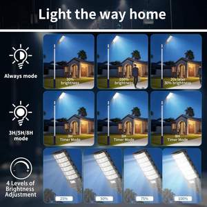 Farolas Solares con LED, Clasificación IP65, Sensor de Luz, Batería Incluida, Montaje en Pared para Jardín, Panel Solar y Luminaria - Product Image 5