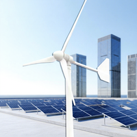 Générateur d'éoliennes de grande taille 48v 96v 5KW, pales en fibre de verre renforcée, qualité commerciale pour les projets énergétiques industriels