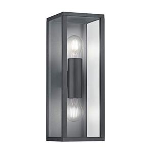 Applique da parete in alluminio 2xE27 IP44, ideale per illuminazione esterna e ambienti umidi. - Product Image 1