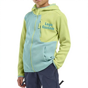Hot Sale Grid Style Moisture Wicking Quick Dry Children's Hooded Warm Windproof Functional Sportswear <b>Jacket</b> with Zipper Closure - Product Image 3