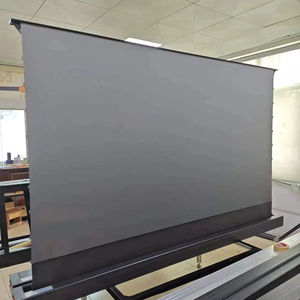 84, 92 100, 110, 120 дюймов, Электрический электропривод, поднимающийся на пол, Натяжной проектор, экран, домашнее животное, кристалл, ALR Ambieht свет - Product Image 1