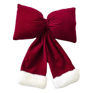 Ruban de porte de Noël pour fête, nœuds de Noël rouges, grand nœud pour sapin de Noël - Product Image 1