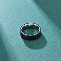 Alin 6mm Designer Schmuck Blank Ring Basis Edelstahl bänder IP schwarz plattiert für Männer Großhandel