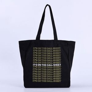 Sac fourre-tout en toile de coton 16 oz, économique, réutilisable, avec fermeture éclair supérieure, grande capacité, robuste, avec poches - Product Image 1