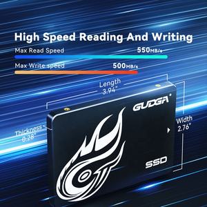 قرص صلب GUDGA SSD بسعة 128 جيجابايت، ساتا <span class=keywords><strong>3</strong></span>، لأجهزة الكمبيوتر المكتبية والمحمولة، قرص صلب 2.5 بوصة - Product Image 2