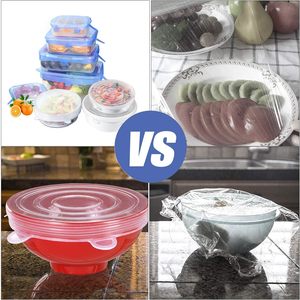 Tapas Elásticas de Silicona Reutilizables, Duraderas y Expandibles para Adaptarse a Diversos Tamaños y Formas de Recipientes, Ideales para Mantener los Alimentos Frescos - Product Image 5
