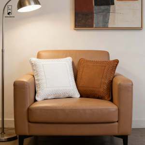Housse de coussin <span class=keywords><strong>en</strong></span> similicuir de qualité supérieure, broderie tressée de luxe, coussin décoratif 3D <span class=keywords><strong>en</strong></span> relief <span class=keywords><strong>pour</strong></span> <span class=keywords><strong>canapé</strong></span> et décoration d'hôtel (45x45cm, PU) - Product Image 1