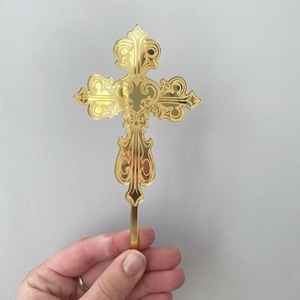 Décoration de gâteau en acrylique doré avec <span class=keywords><strong>croix</strong></span> et colombe, pour la première communion, le baptême, les fournitures de fête chrétienne, décorations de gâteau pour la première communion - Product Image 5