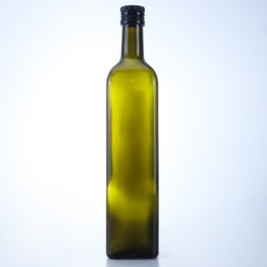 Bouteille en verre carrée de 750 ml pour huile d'olive vert foncé, avec bouchon à vis, vide, pour emballage alimentaire de cuisine, OEM, approvisionnement en gros, personnalisable - Product Image 2
