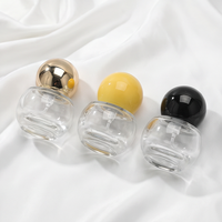 Flacon pulvérisateur de parfum rond en verre avec bouchon à clipser, flacon en verre pour emballage cosmétique de 15 ml, peut être livré avec une boîte d'emballage
