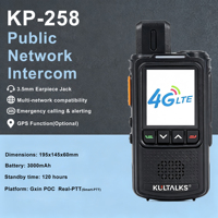 KP-258 Walkie Talkie Portátil Global 4G de 5000 km de Alcance, Radio Bidireccional de Largo Alcance con Tarjeta SIM AU2602