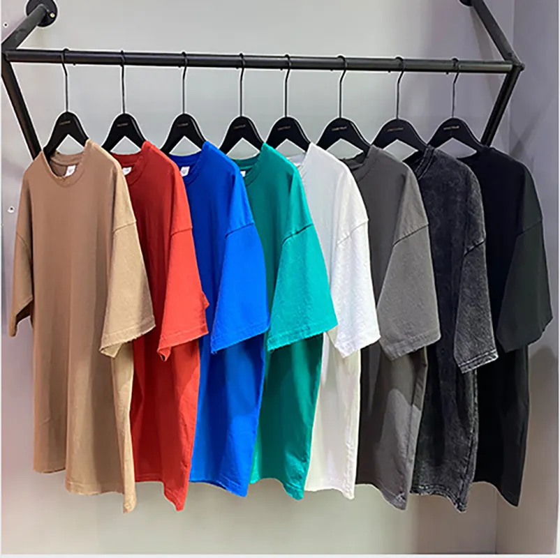 100 % Baumwolle Sublimationsdruck Logo unbedruckt einfarbig einfach Übergröße Grafik Baumwolle Uniform schwergewicht individuelles T-Shirt für Herren