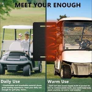 Fundas Personalizadas para Asientos de Carrito de Golf con Calefacción, Antideslizantes, para Invierno, con Toalla y Manta para Asiento de Carrito de Golf, Fundas para Cojines de Asiento de Carrito de Golf - Product Image 6