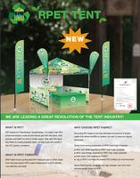 GlobalTent Tentes hexagonales promotionnelles Logo personnalisé RPET Salons commerciaux Ez Up Tente Auvent pour fête et exposition commerciale