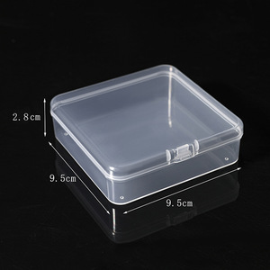 Square Flip Top Storage Box 9.5Cm Transparent Dustproof For Soap Sheets Wax Granules Cards Office Organizer - Product Image 1