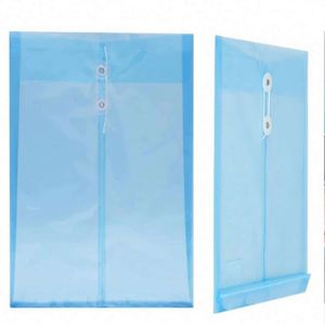 Letter A4 Size Assorted <b>Color</b> Plastic Poly <b>Envelopes</b> Expandable Files Document Folders With Button and String - Product Image 1
