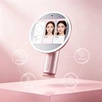 Miroir de maquillage intelligent avec analyseur de peau AI, écran tactile 8 pouces, éclairage LED annulaire, détecteur de soins de la peau pour salon de beauté