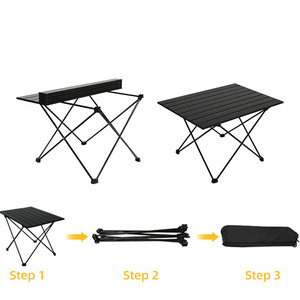 Table de pique-nique pliante moderne en aluminium léger, grande taille, pour camping et extérieur, modèle WD-T02-L, vente en gros - Product Image 6