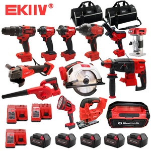 Juego de Herramientas Industriales EKIIV de 12 Piezas, 18V, Inalámbrico, sin Escobillas, con Taladro Inalámbrico, Llave Inglesa y Otras Herramientas - Product Image 4