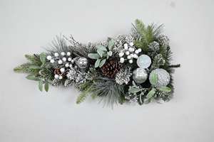 Customized 6ft Eco-Friendly Pe <b>Pvc</b> Material Artificial Christmas Swag <b>Door</b> Teardrop Garland Swag - Product Image 3