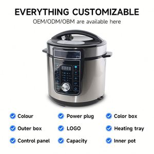 Cuisinière électrique multifonction 16-en-1 avec panneau de commande numérique, 5,1-6,0 L, en acier inoxydable, écran LED, pour hôtel et usage domestique - Product Image 3