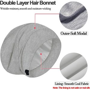 Gorro para dormir ajustable con forro de satén, gorro de protección para el cabello para mujeres y hombres, uso informal, para las cuatro estaciones, uso doméstico - Product Image 5