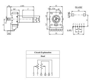 Chiết Áp Xoay 300 Độ Xoay 10K Ohm Chiết Áp Rk097 - Product Image 6