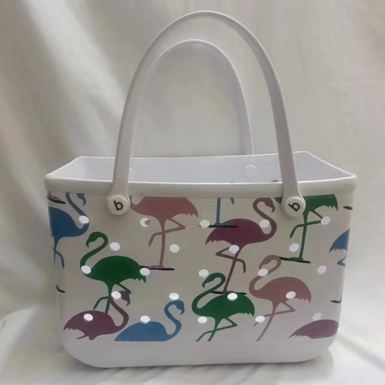 Factory Wholesale Summer Rubber Customized Logo Eva Hand bag Women's Fashion Shopping Waterproof Bogg Beach Bag