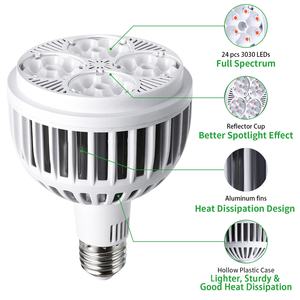 مصباح Led Par30 مقاوم للحرارة الأكثر مبيعاً مصباح أرجواني يساعد على النمو 24 واط مصباح للنباتات الداخلية الطيف الكامل - Product Image 5