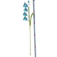 Dekorasi Lily-of-the-valley Rajutan Tangan yang Selesai, Ornamen Kreatif Meriah, Bunga Buatan Rajutan Benang